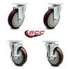 Service Caster Avantco HPCASTNB HPCASTWB Swivel Caster Replacement Set AVA-SCC-20S514-PPUB-MRN-TP2-2-TLB-2